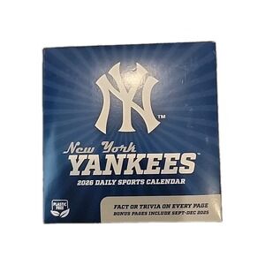 New York Yankees 2026 Daily Sports Calendar MLB Trivia or facts on every page